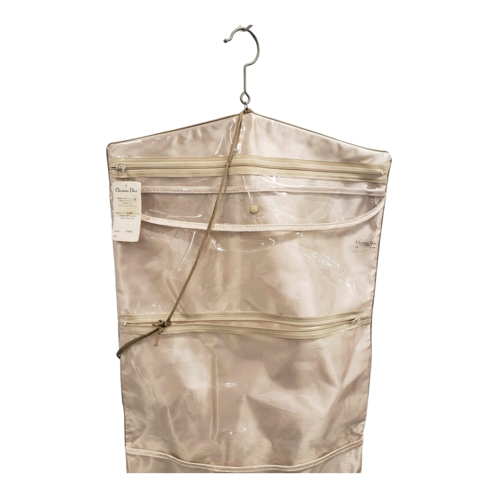 CHRISTIAN DIOR 80s Beige Bag Honeycomb Sacs De Beaute Cosmetic Bag Unisex NEW - Picture 4 of 16